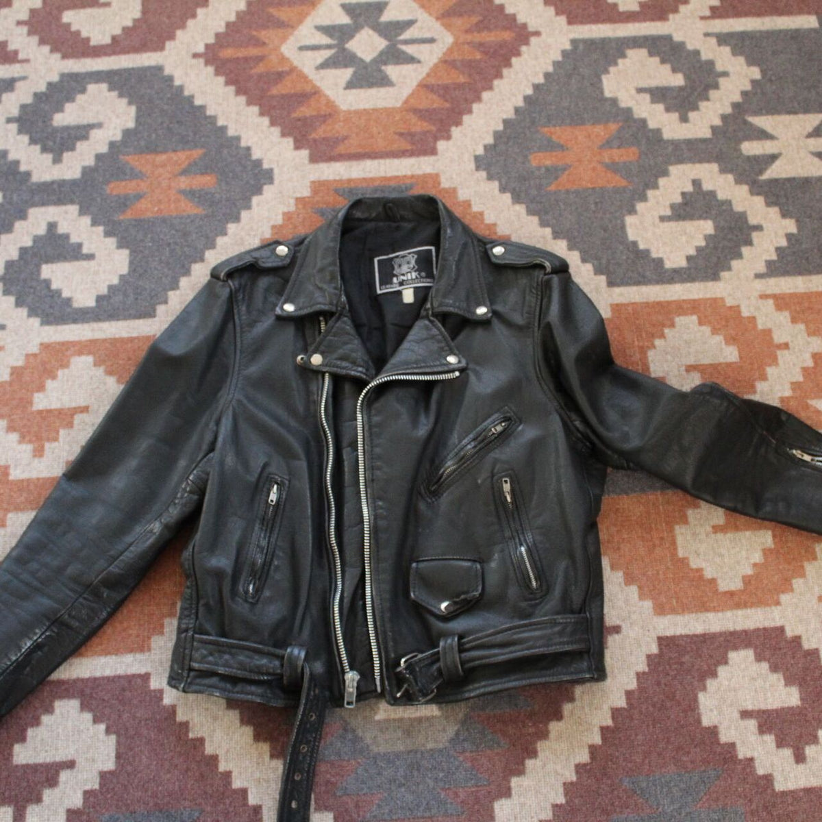 First genuine clearance leather motorcycle jacket