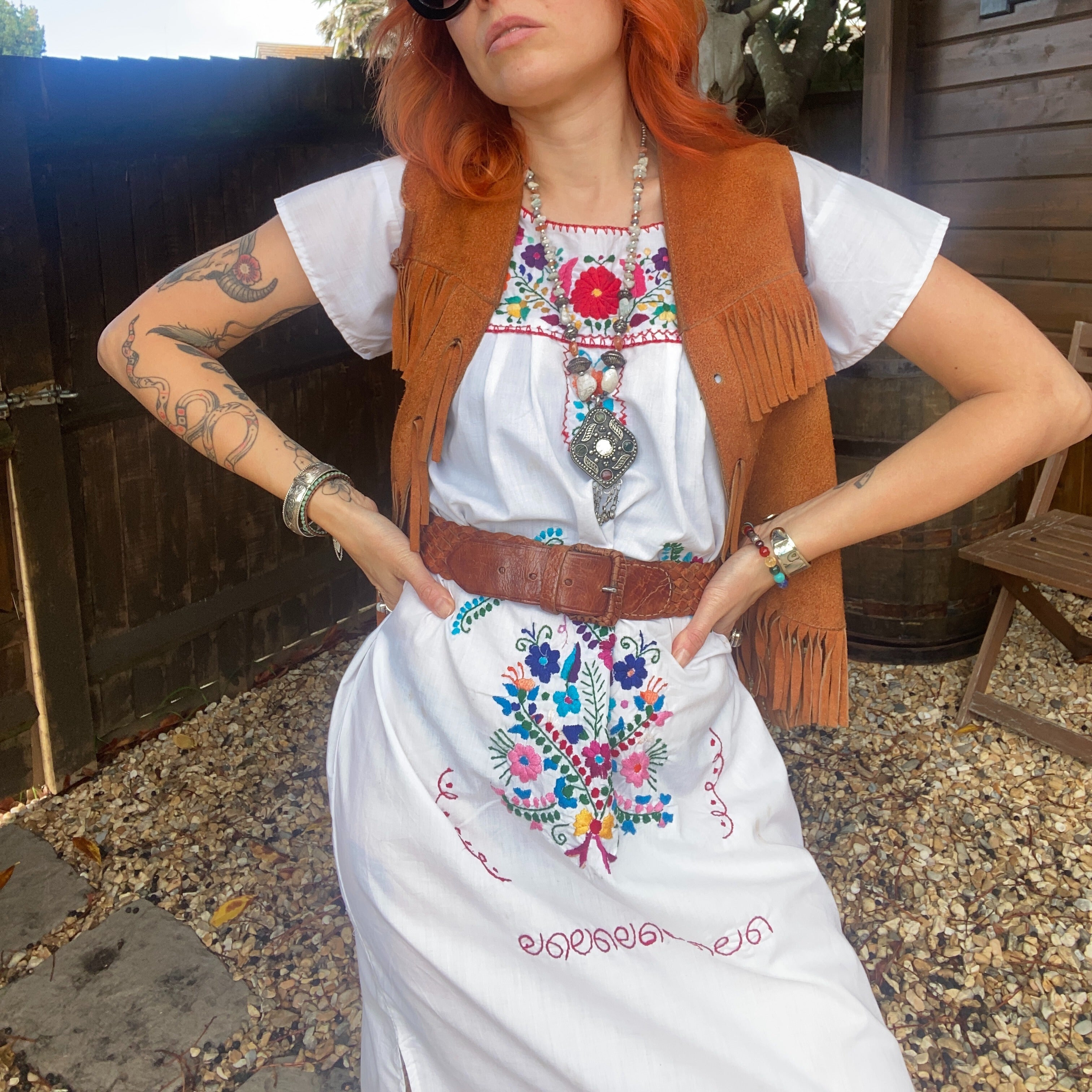 Vintage embroidered midsummer dress