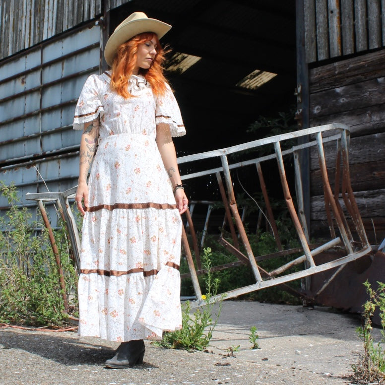 White long prairie dress