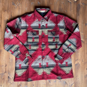 Southwest Woven jacket in Red / Cream