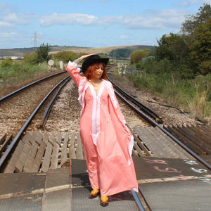 Pink western glamour saloon dress
