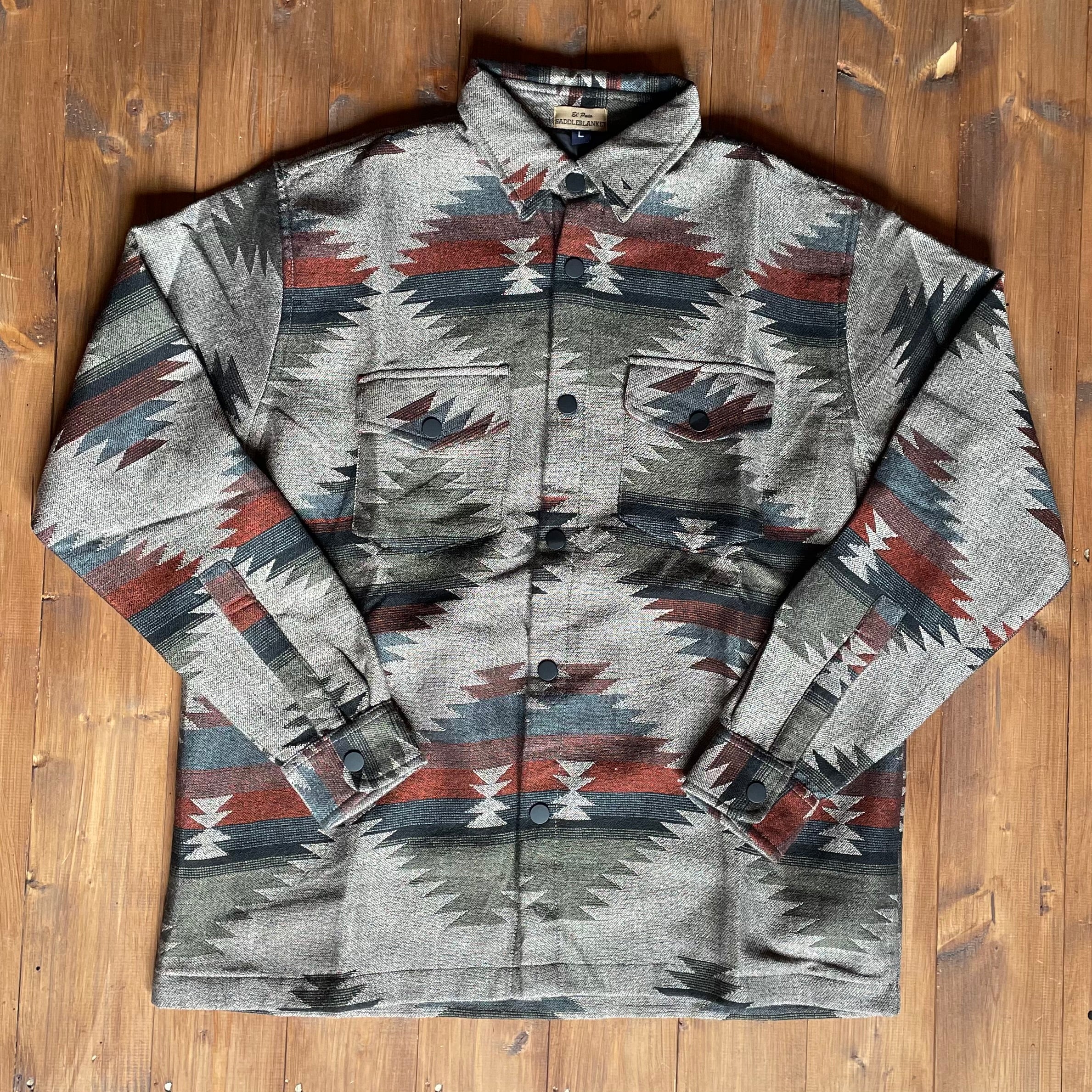 Southwest Woven jacket in Grey /Olive