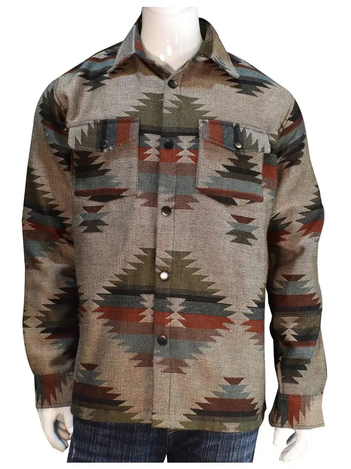 Southwest Woven jacket in Grey /Olive