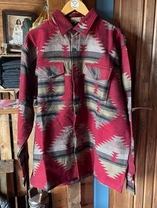 Southwest Woven jacket in Red / Cream