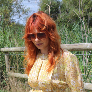 Light yellow western prairie dress