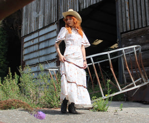 White long prairie dress