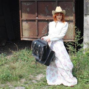 Long white western prairie dress