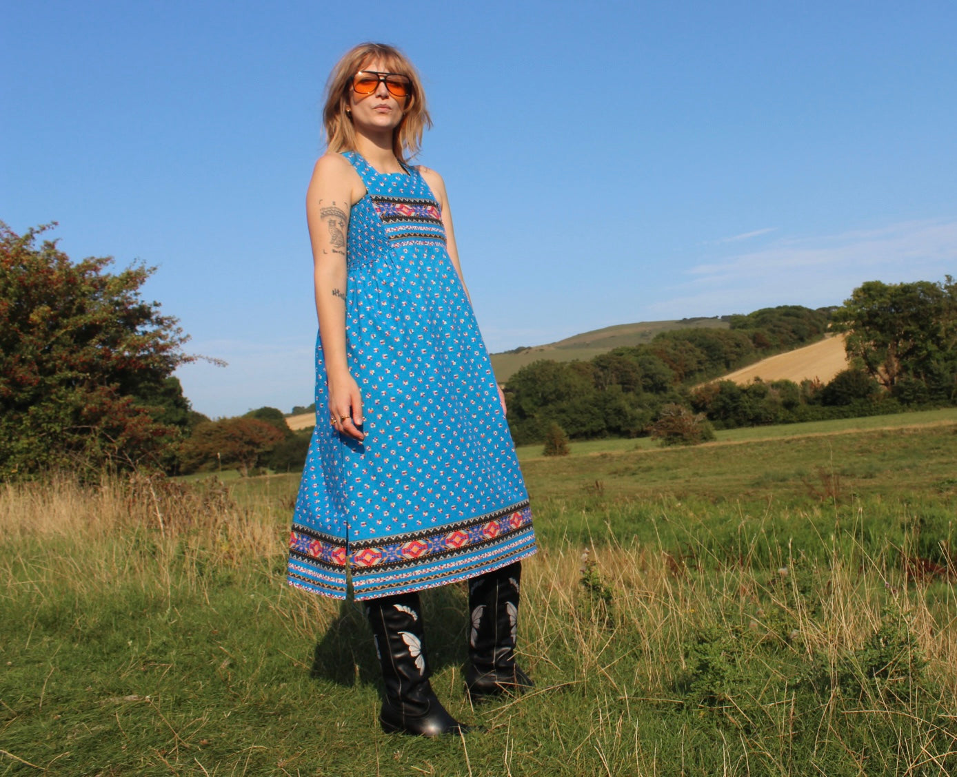 Vintage Mexican hacienda dress