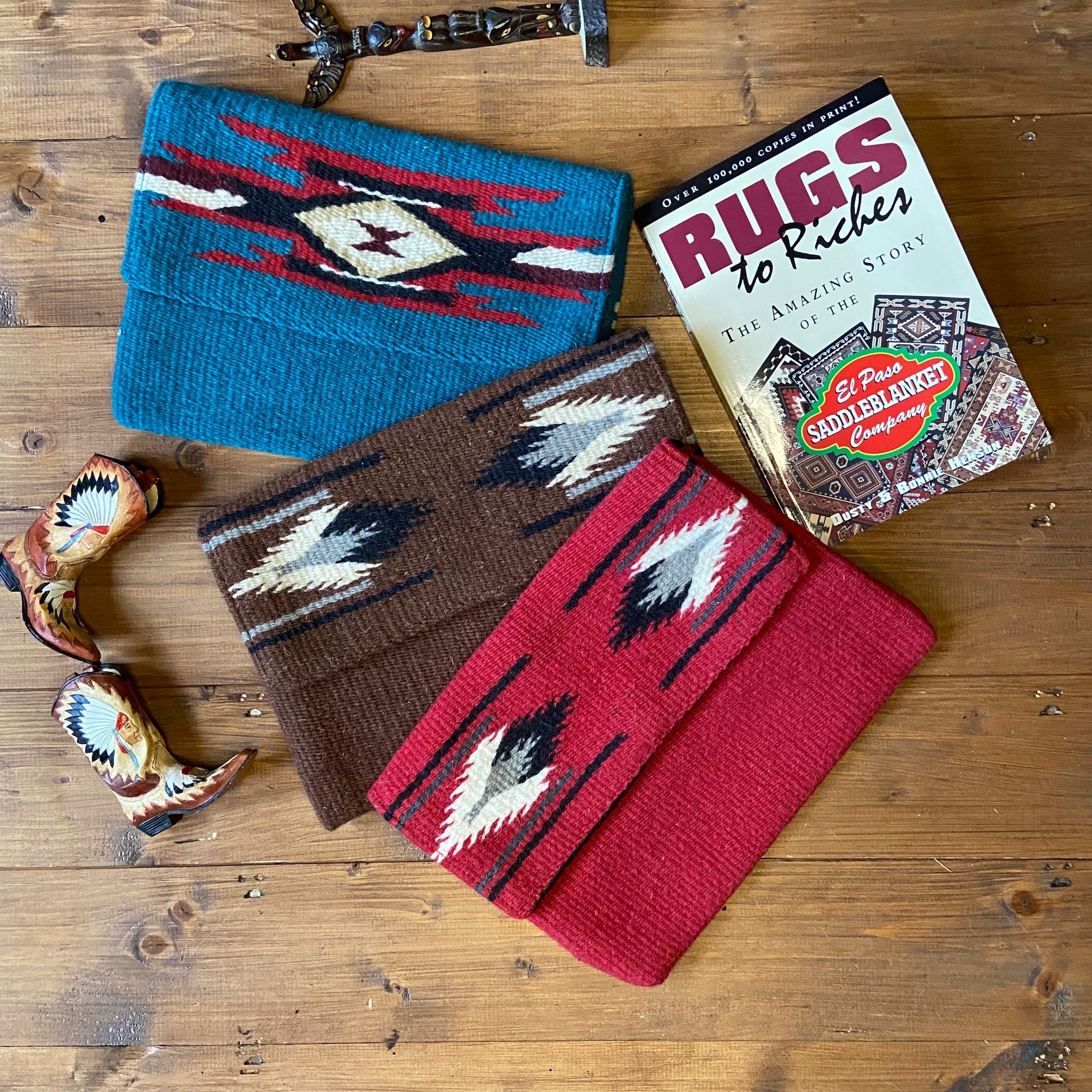 Chimayo-Style Clutch Purse red