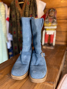 Vintage blue wrangler boots