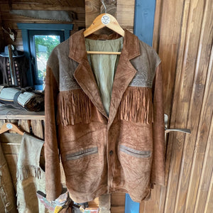 Heavy sued western tassel jacket with great embroidery