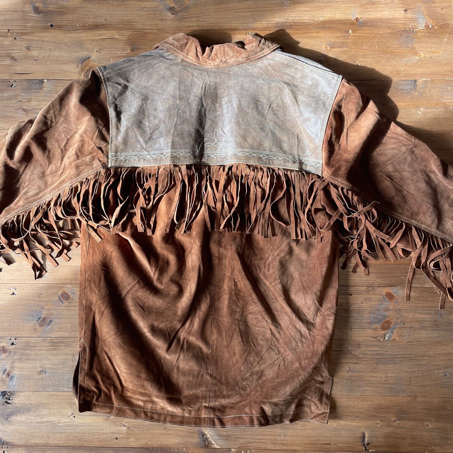 Heavy sued western tassel jacket with great embroidery