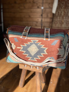 Red, Green & Cream Aztec Duffel Bag