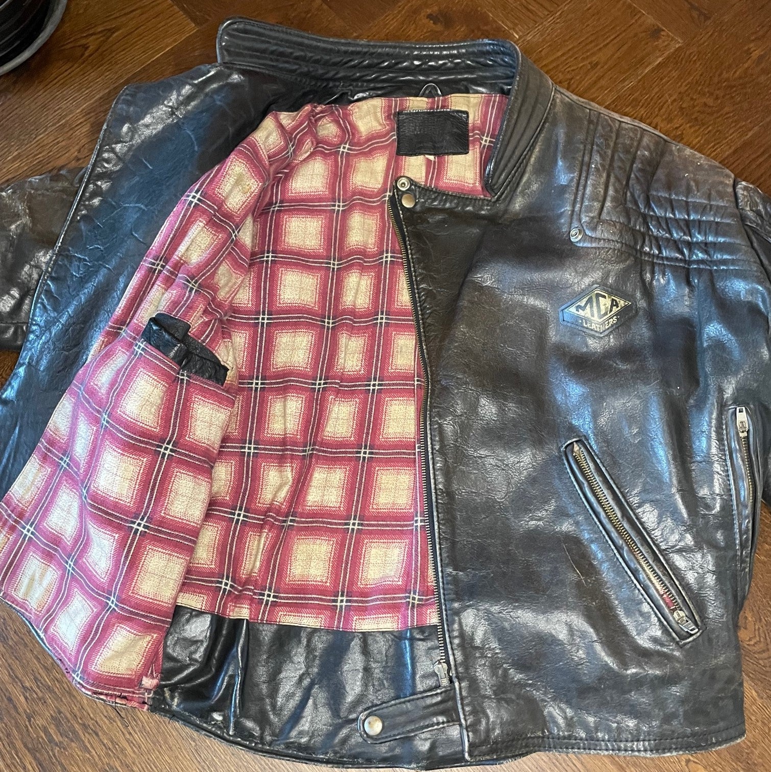 Vintage MCA biker jacket with the perfect patina