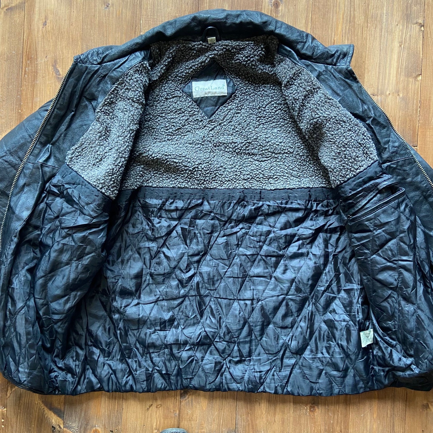 Long waist leather vintage gangster coat/jacket