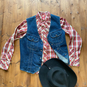 Top quality womens vintage denim vest