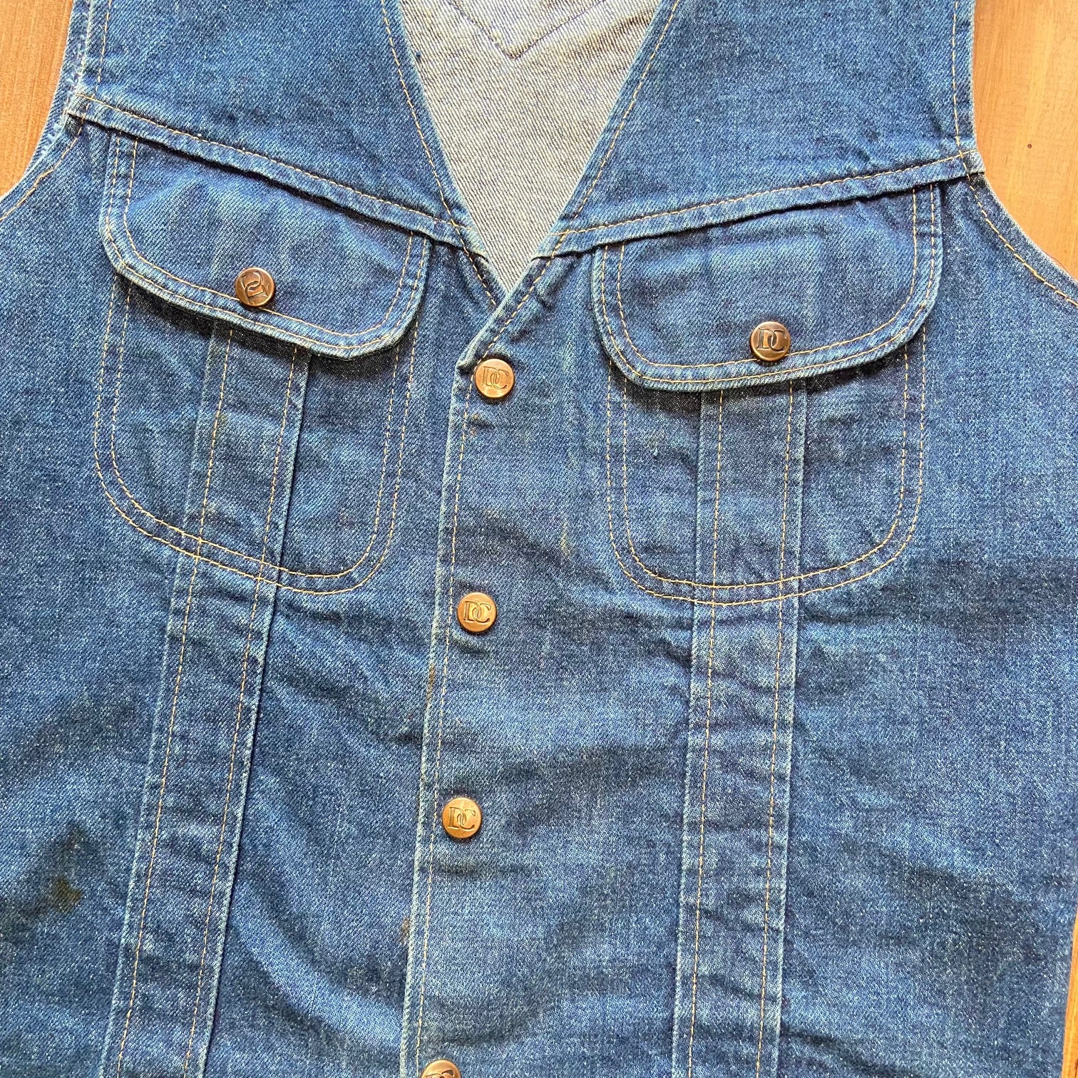 Top quality womens vintage denim vest