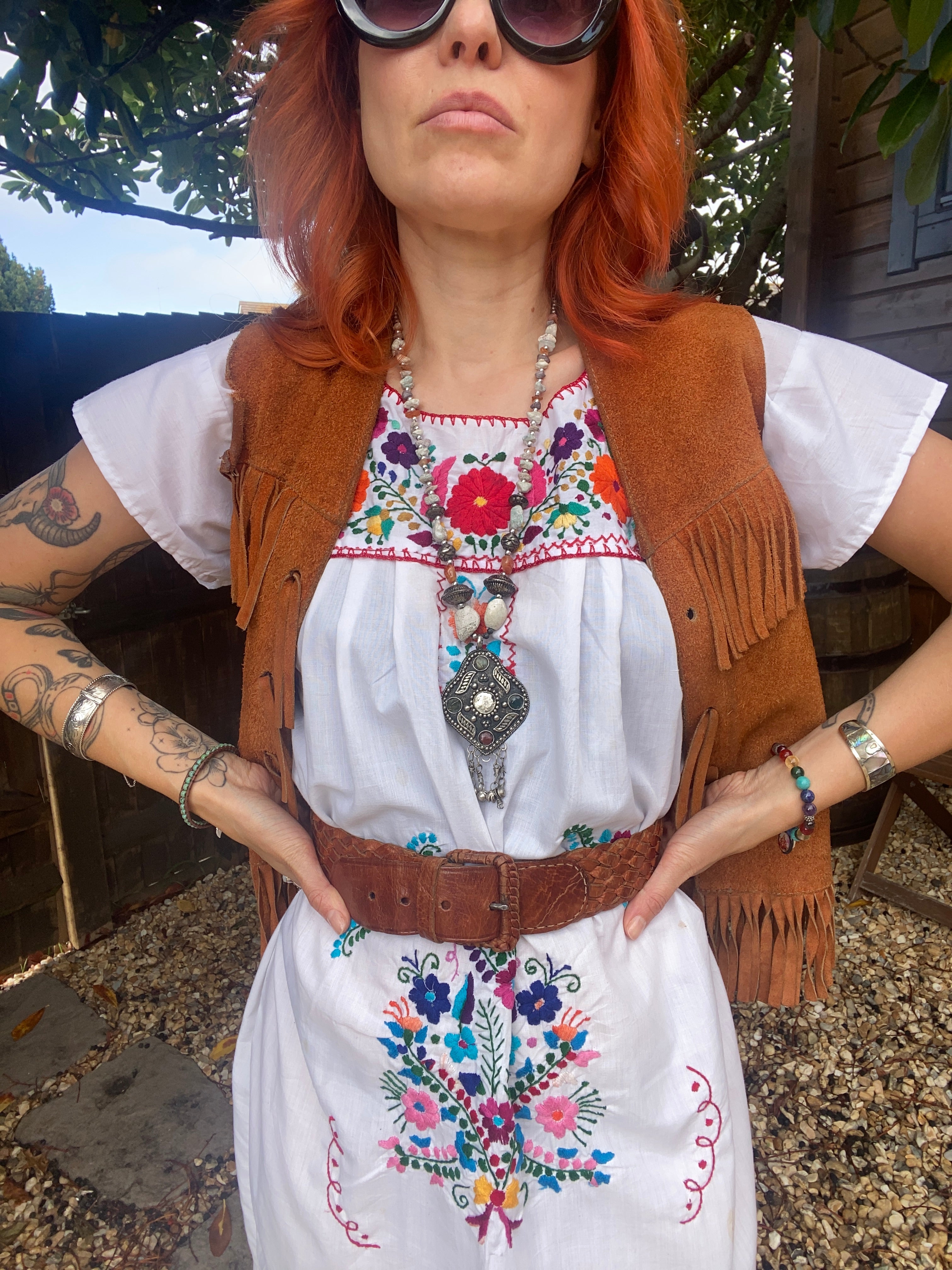 Vintage embroidered midsummer dress