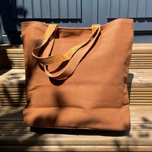 Rust, Olive & Cream Aztec Tote Bag