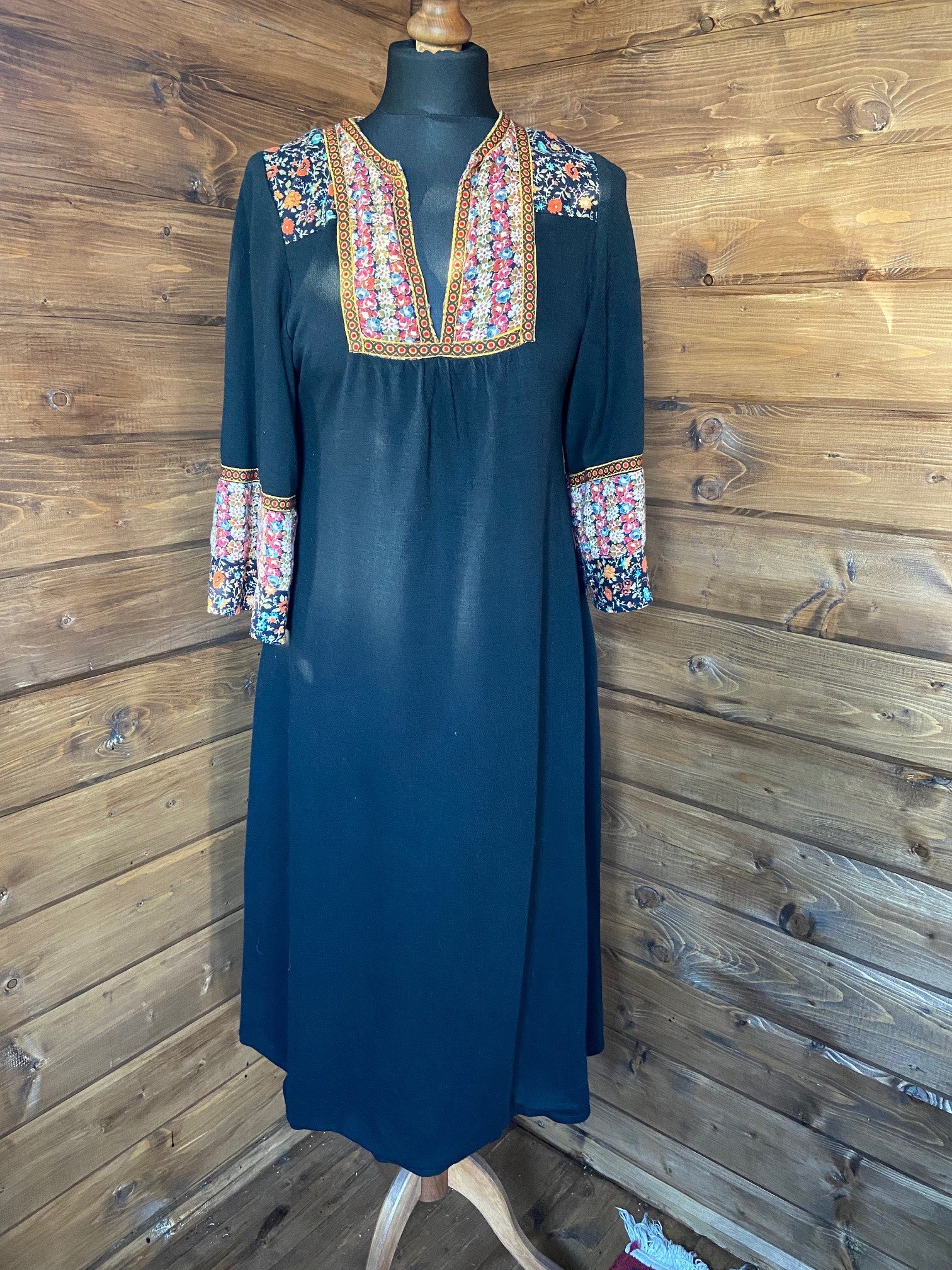 70s maxi caftan dress