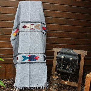 Heather Grey Baja Fish Yoga Blanket