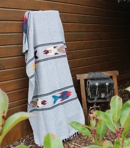 Heather Grey Baja Fish Yoga Blanket