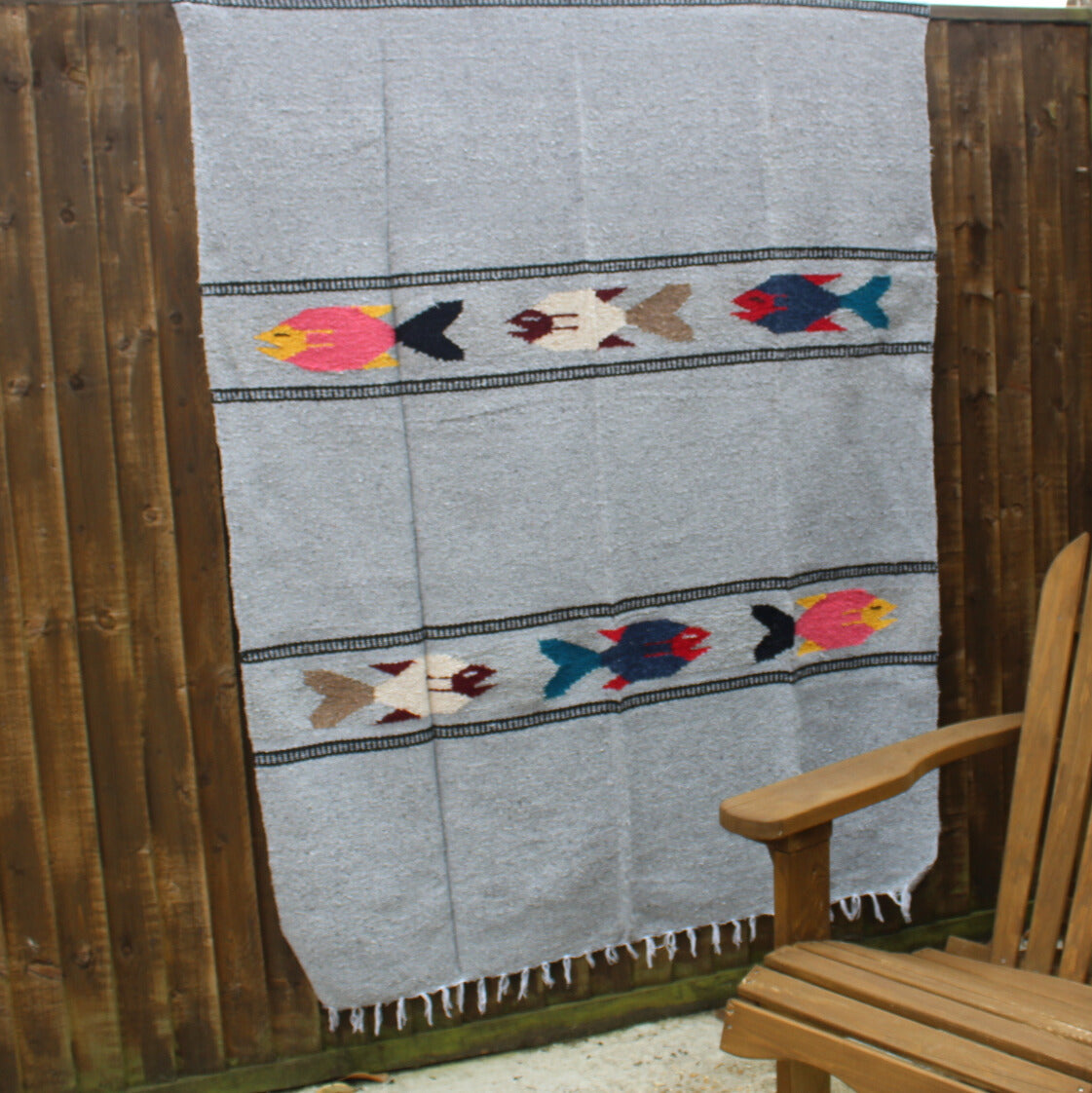 Heather Grey Baja Fish Yoga Blanket