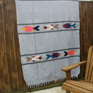 Heather Grey Baja Fish Yoga Blanket