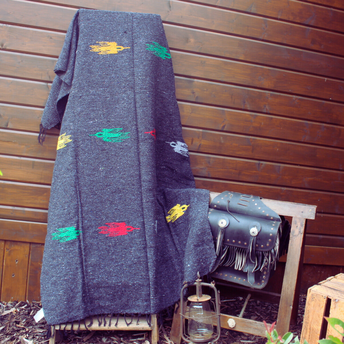 Charcoal Thunderbird Baja Blanket