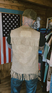 Vintage tassel suede vest