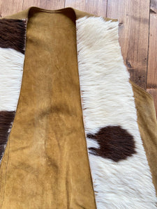 Cow hide vintage vest