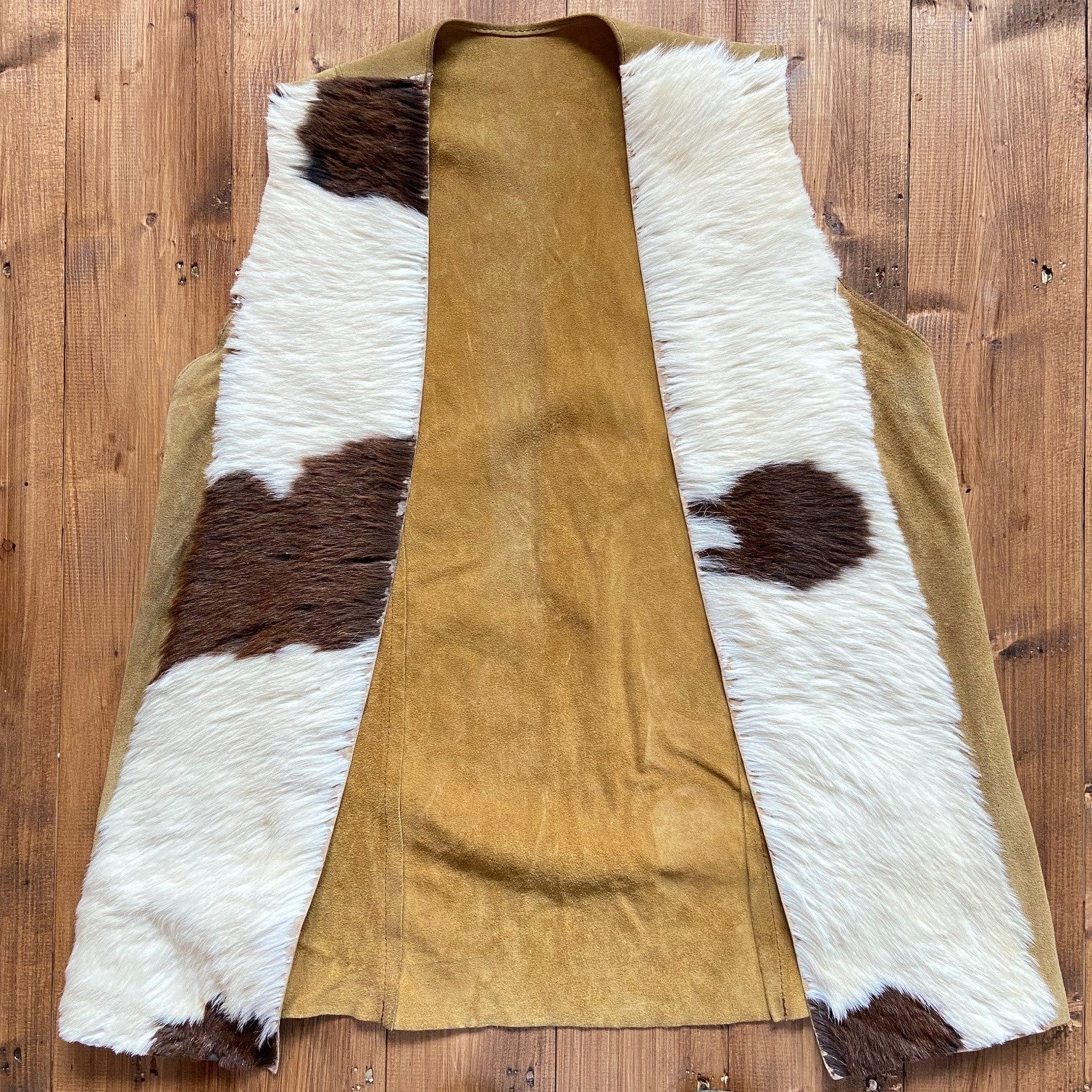 Cow hide vintage vest