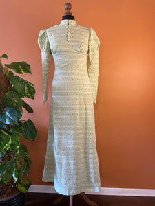 70s Western style prairie maxi dress