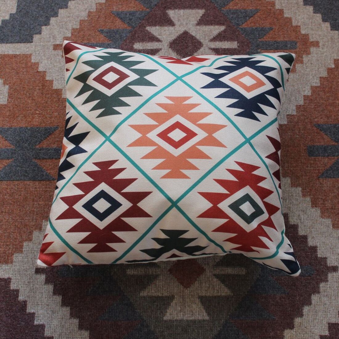 Rustic olmec cushion cover southwestern native pattern