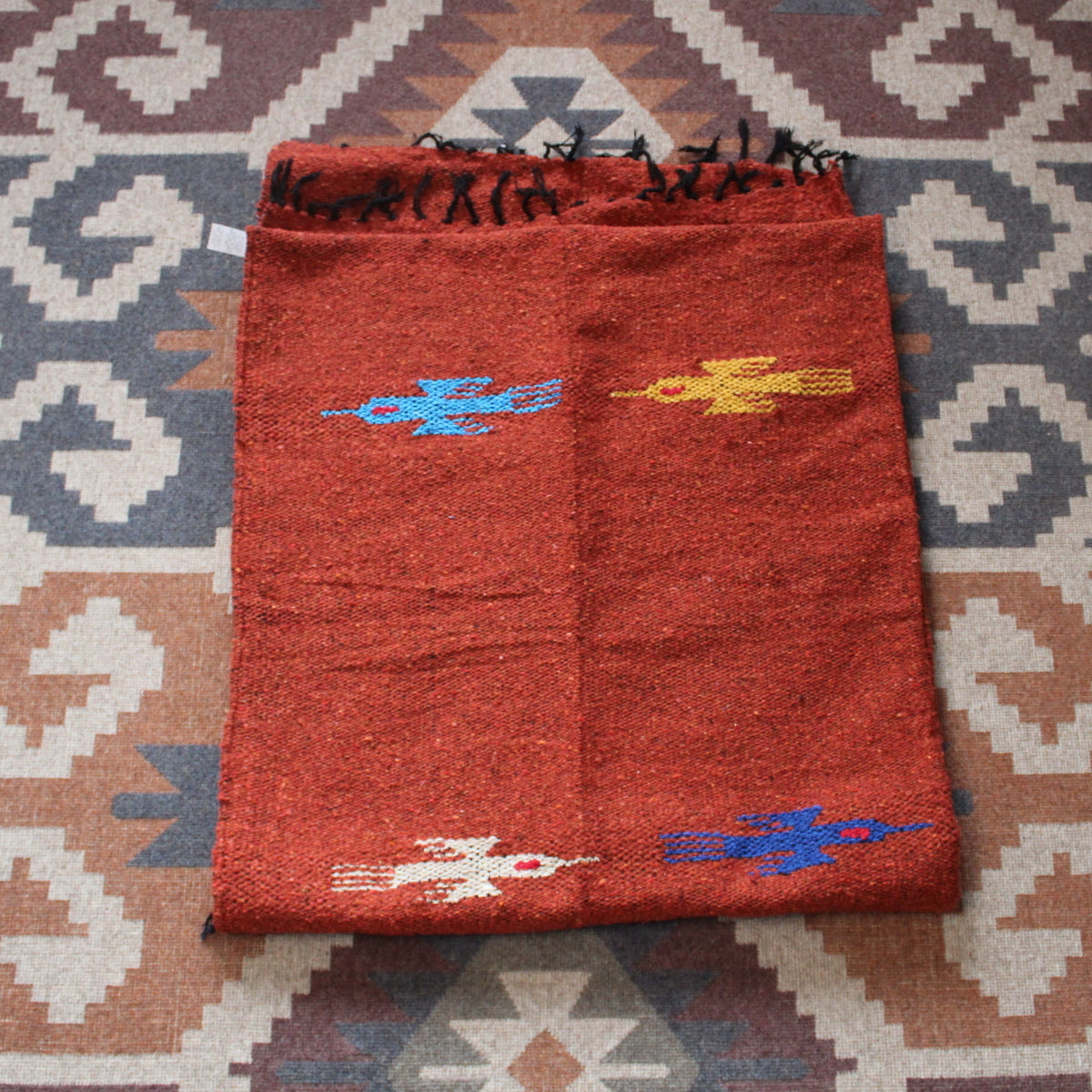 Rust red baja thunderbird Mexican blanket