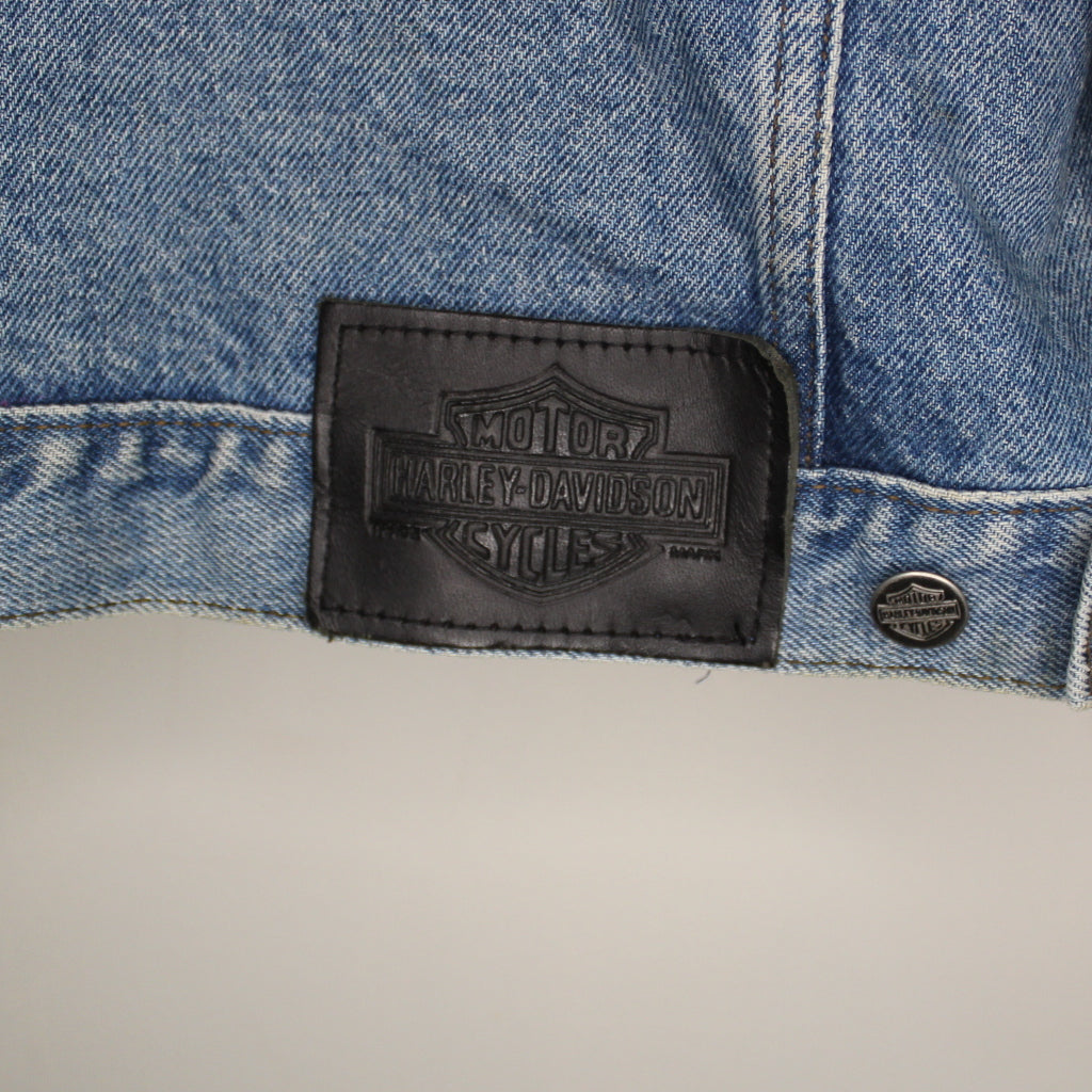 Vintage Harley patch logo denim jacket