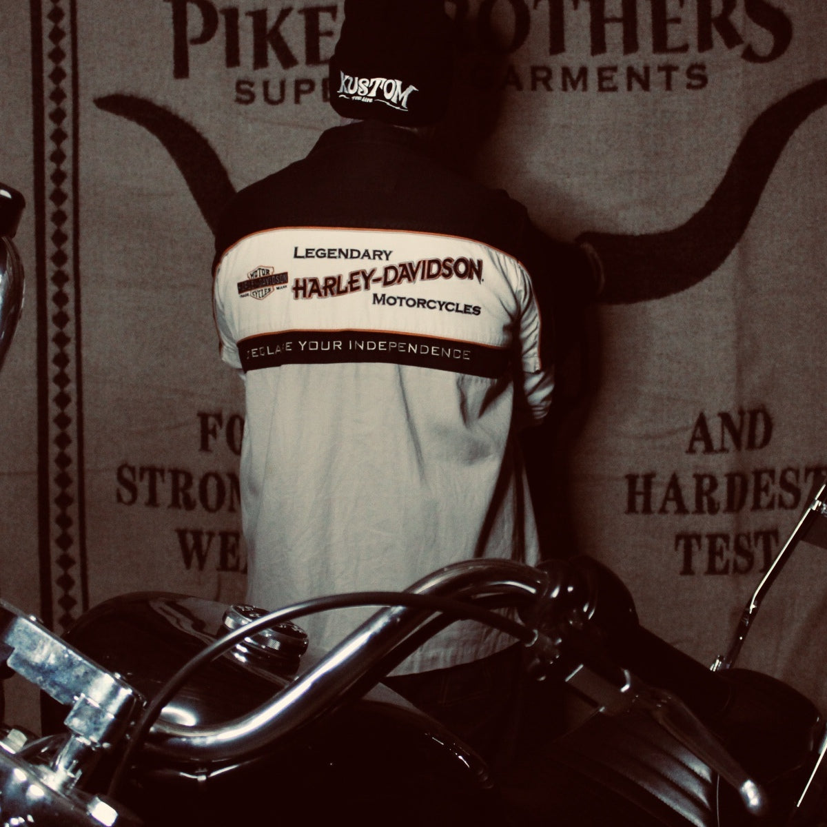 Men`s legendary motorcycle vintage biker  shirt